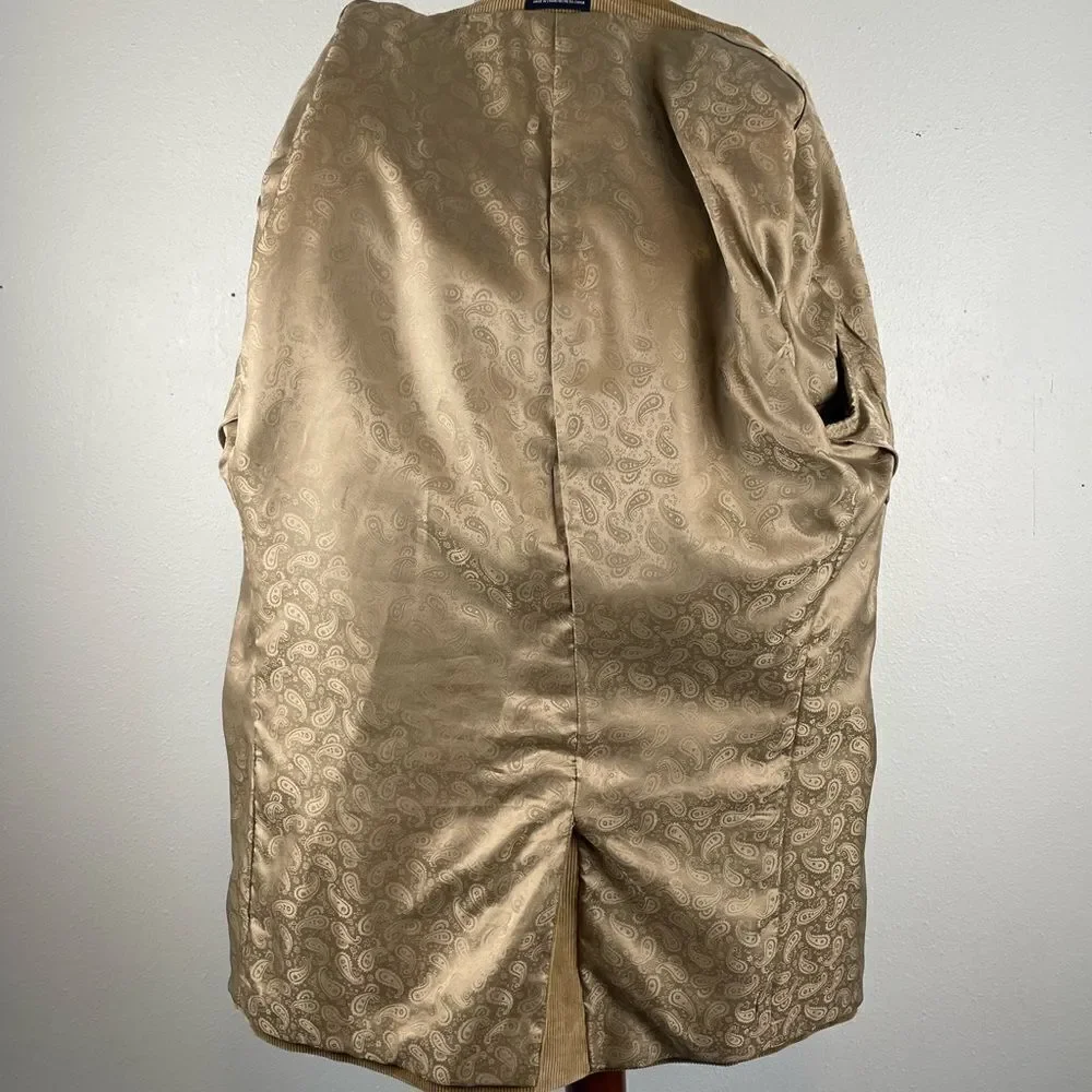 Stafford Essentials Men's Tan Corduroy Blazer Size 42R